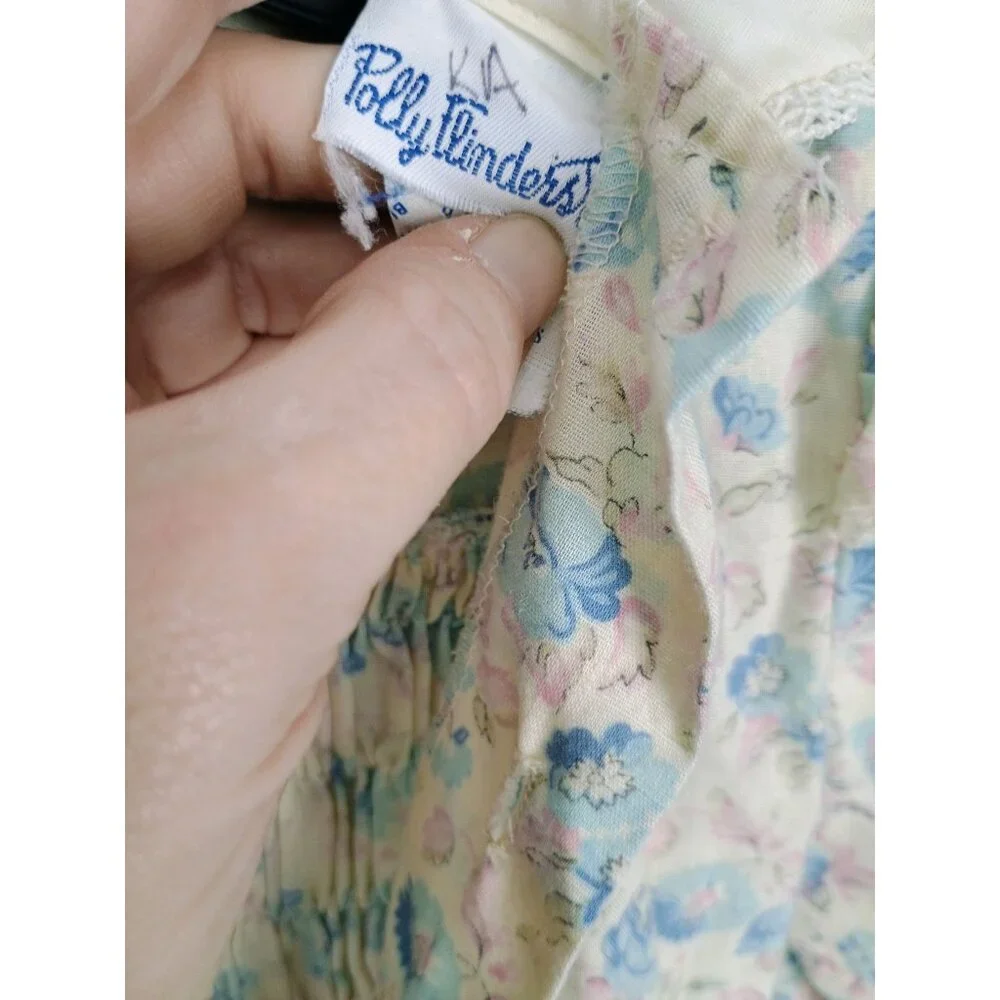 Polly Flinders Long Sleeve Floral Vintage Smocked Girls Size‎ 5 Dress
